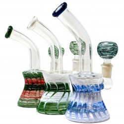 6" Twisting Tones Shower Head Perc Water Pipe - [RKD59]